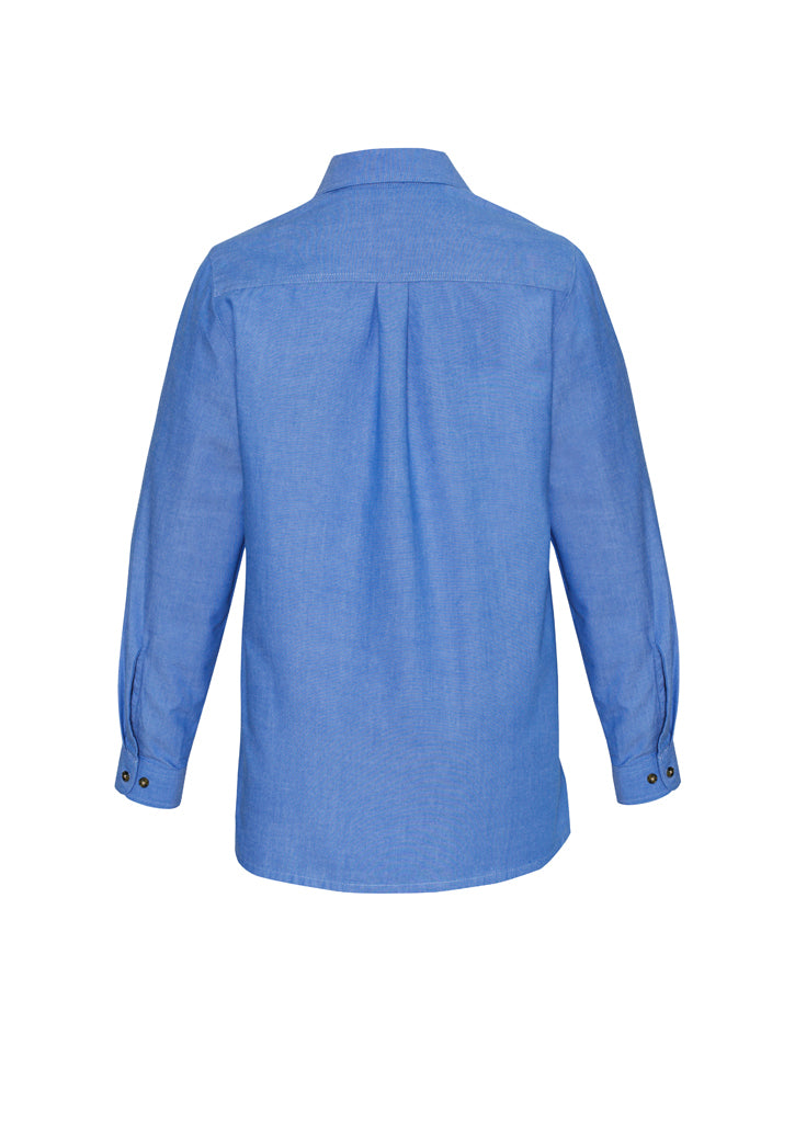 Ladies Wrinkle Free Chambray Long Sleeve Shirt - LB6201
