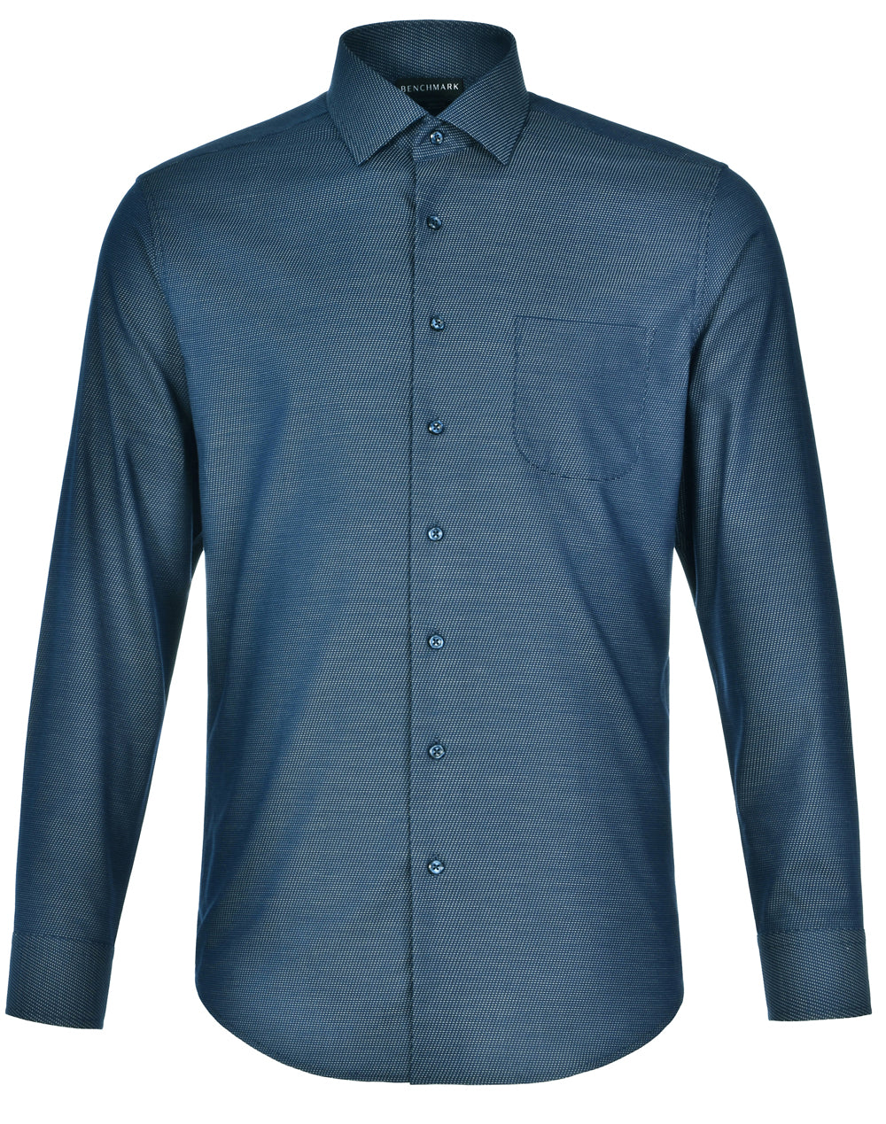MENS ASCOT LONG SLEEVE DOT JACQUARD STRETCH SHIRT - M7400L