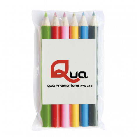 6 COLOURED PENCILS IN POUCH - Z603-6