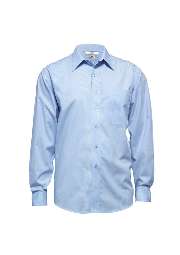 Mens Micro Check Long Sleeve Shirt - SH816