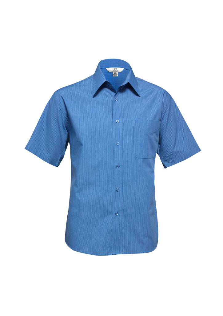 Mens Micro Check Short Sleeve Shirt - SH817