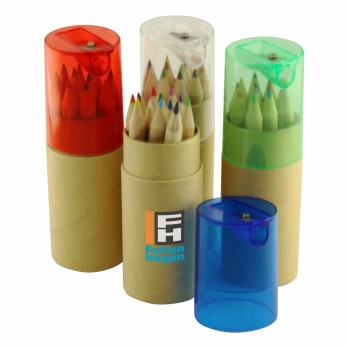 12PC PENCIL SET TUBE W SHARPENER - Z403