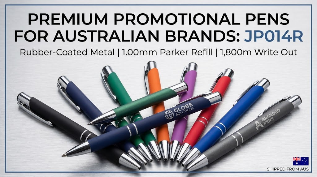 Rubber Coated Metal Pens JP014R | Custom Promotional Pens Australia