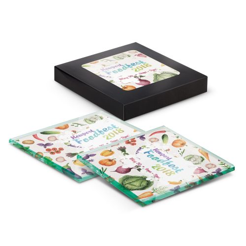 Saturn Glass Coaster Set of 2 - Full Colour - 109777