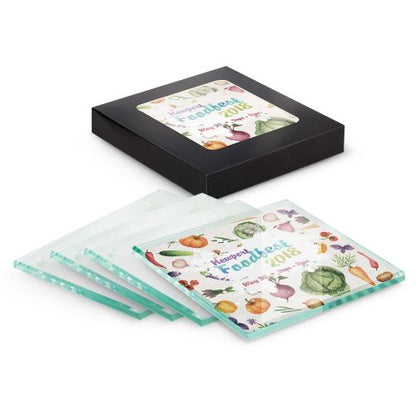 Saturn Glass Coaster Set of 4 - Full Colour - 109779