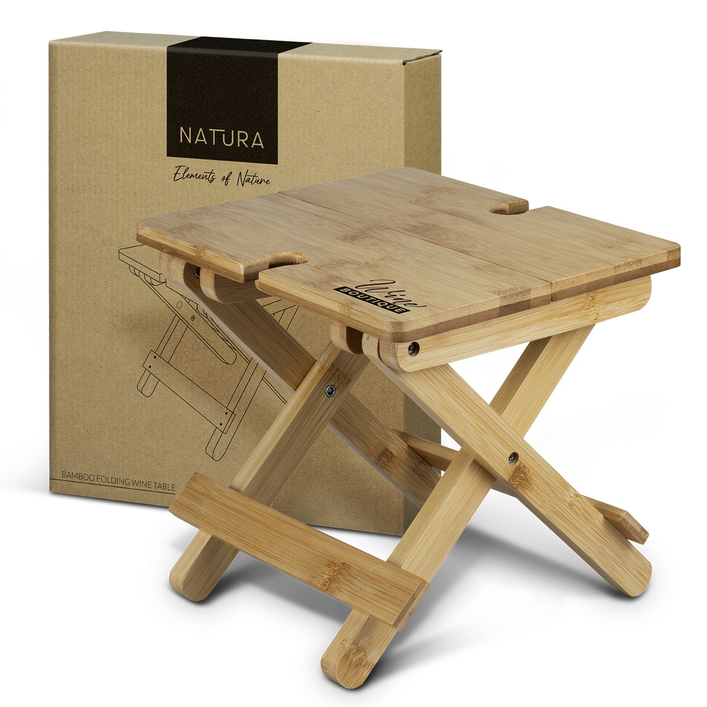 NATURA BAMBOO FOLDING WINE TABLE - 122273
