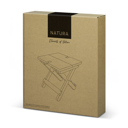 NATURA BAMBOO FOLDING WINE TABLE - 122273