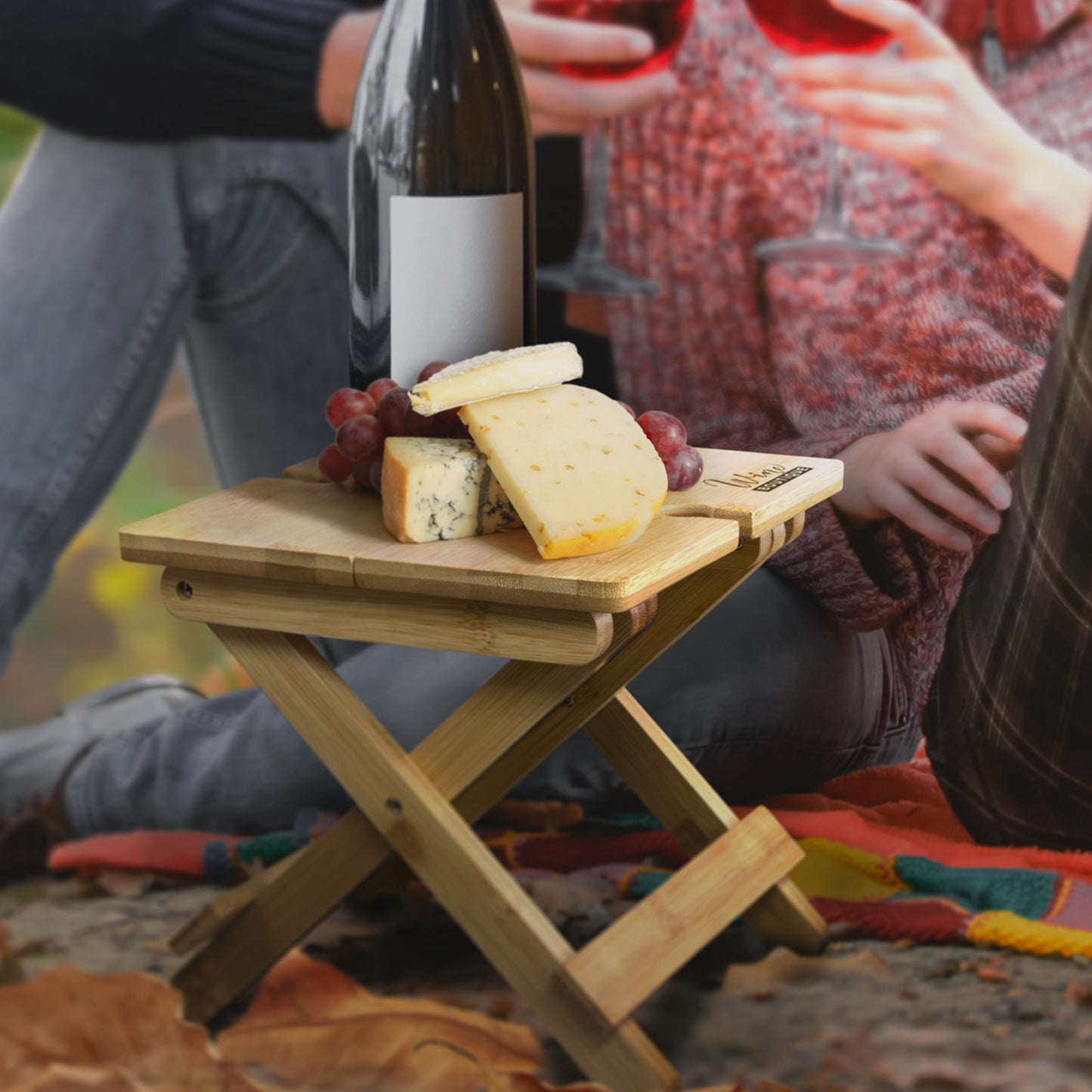 NATURA BAMBOO FOLDING WINE TABLE - 122273