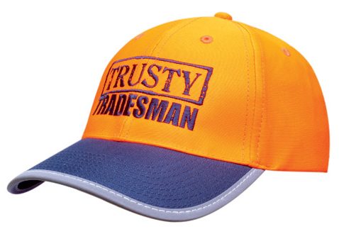 Luminescent Safety Cap with Reflective Trim - 3021