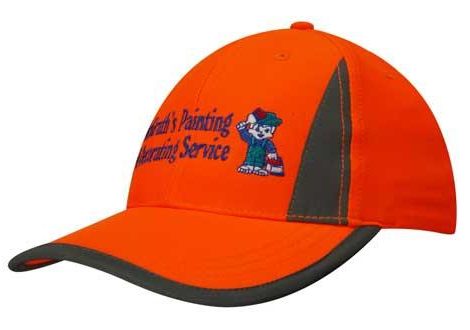 Luminescent Safety Cap with Reflective Inserts and Trim - 3029