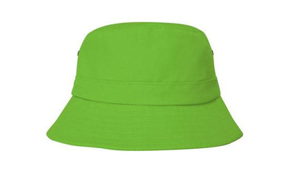 Kids Brushed Sports Twill Youth Bucket Hat - 4133