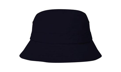 Kids Brushed Sports Twill Youth Bucket Hat - 4133