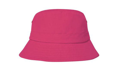 Kids Brushed Sports Twill Youth Bucket Hat - 4133