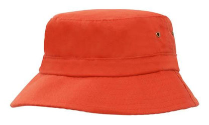 Kids Brushed Sports Twill Youth Bucket Hat - 4133