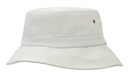 Kids Brushed Sports Twill Youth Bucket Hat - 4133