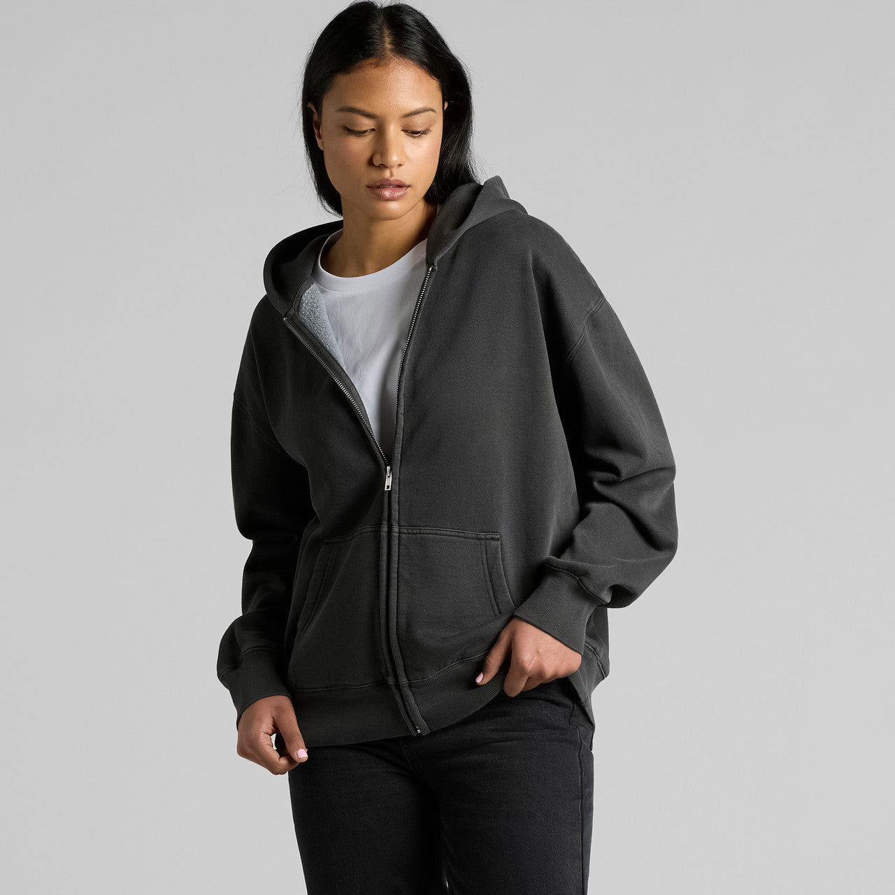 Wo's Relax Faded Zip Hood - 4170