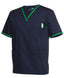 CONTRAST SCRUBS TOP - 4SCT