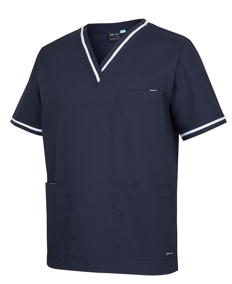 CONTRAST SCRUBS TOP - 4SCT