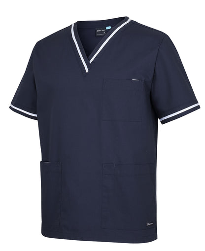 CONTRAST SCRUBS TOP - 4SCT