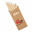 6 PACK NATURAL WOOD COLOURING PENCILS - Z404