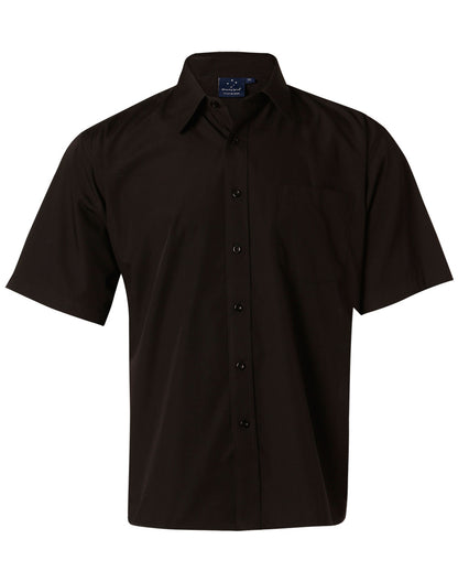 Men's Poplin Short Sleeve Business Shirt - BS01S