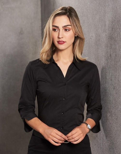 Women's Teflon Executive 3/4 Sleeve Shirt - BS07Q