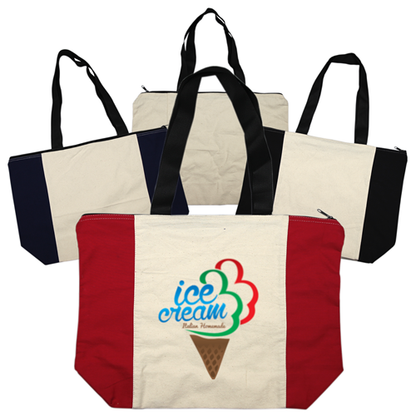 Printed Calico Zip Shopper – CB007