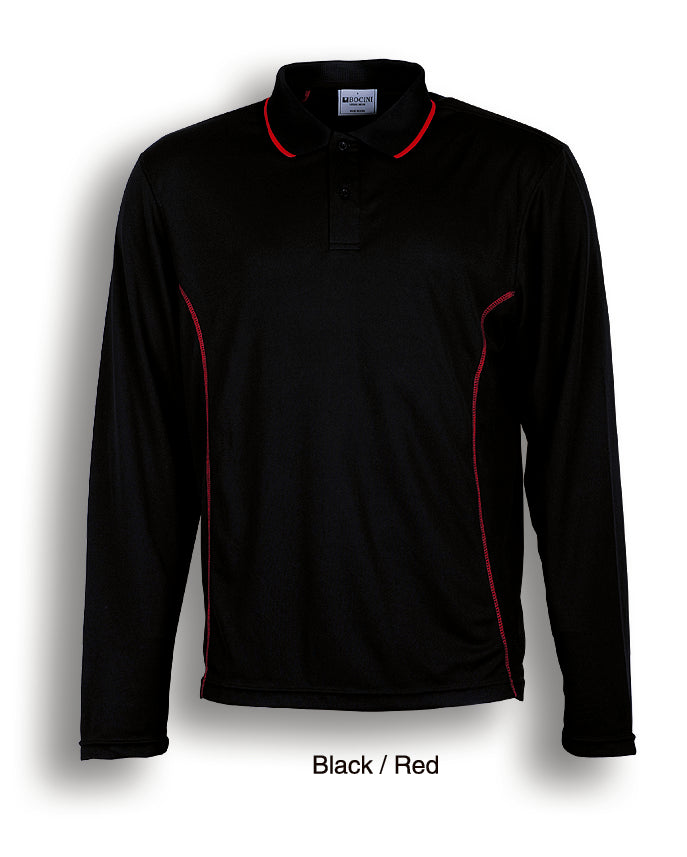 Stitch Feature Essentials Long Sleeve Polo - CP0922