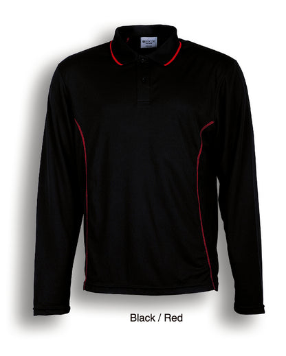 Stitch Feature Essentials Long Sleeve Polo - CP0922