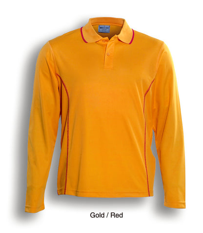 Stitch Feature Essentials Long Sleeve Polo - CP0922