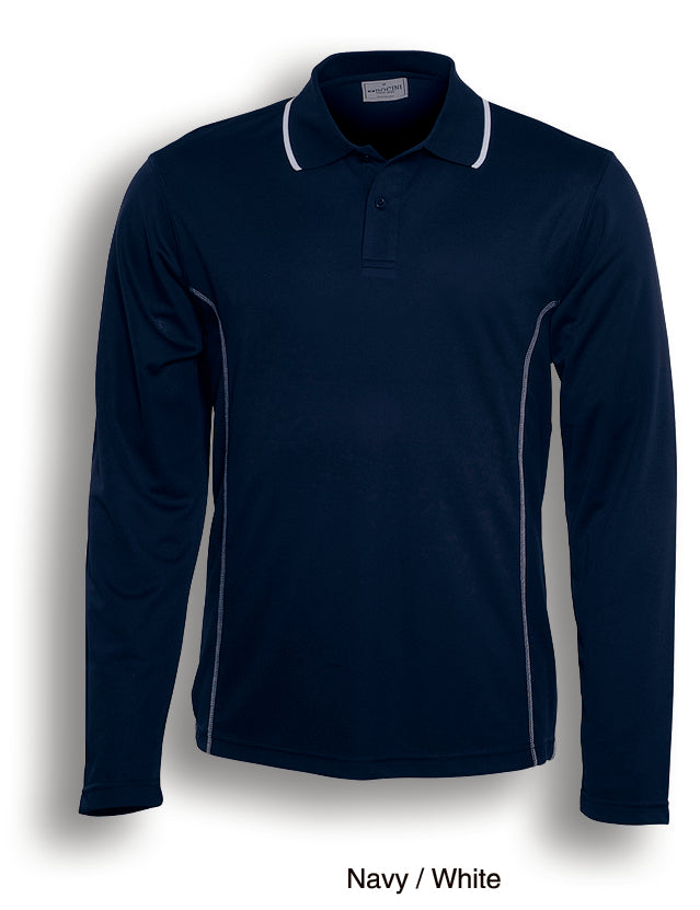 Stitch Feature Essentials Long Sleeve Polo - CP0922