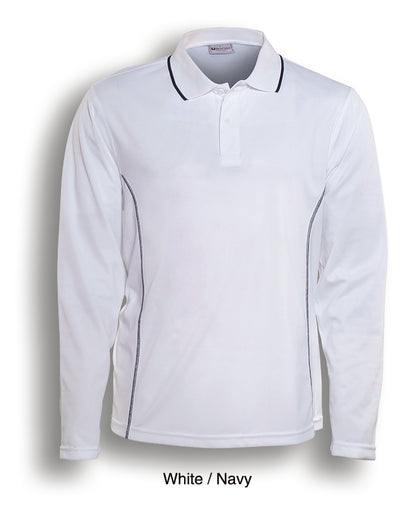 Stitch Feature Essentials Long Sleeve Polo - CP0922