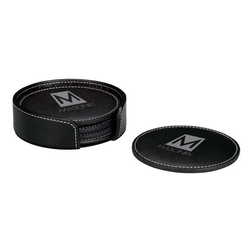 Franklin Leather Coaster Set of 6 - CST010