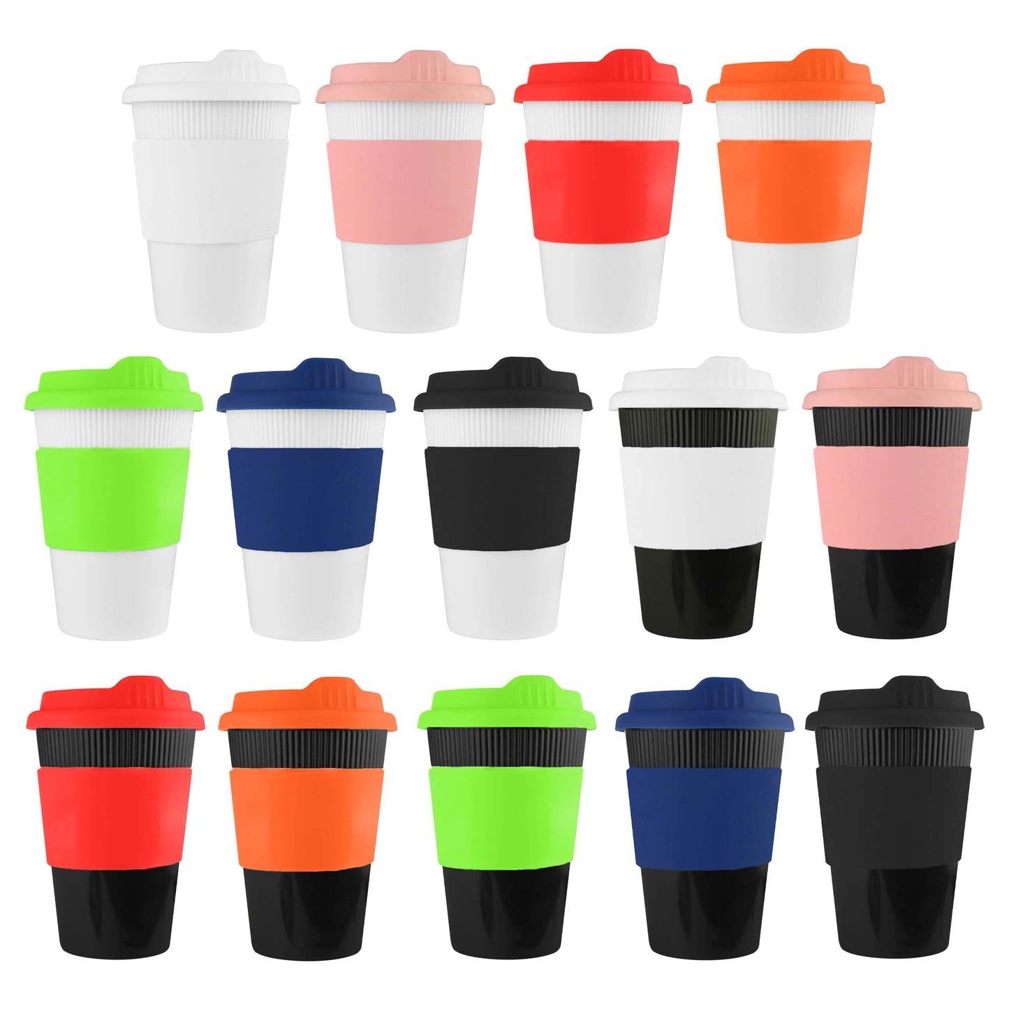 Plastic Cup with Grip 12oz - EK002