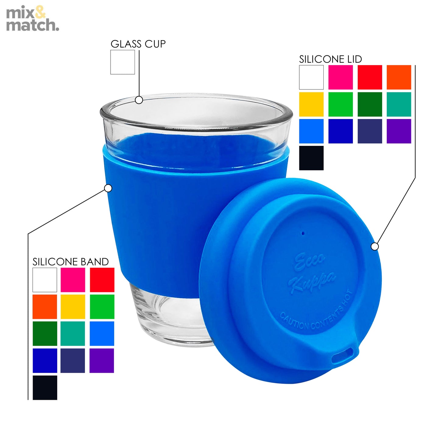 Carlo Glass Coffee Cup Silicone – EK012