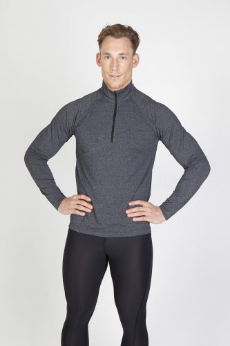 Mens Greatness Half Zip Mock Neck - F389HZ