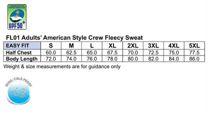 Unisex Eagle Top Fleece Sweat Windcheater - FL01