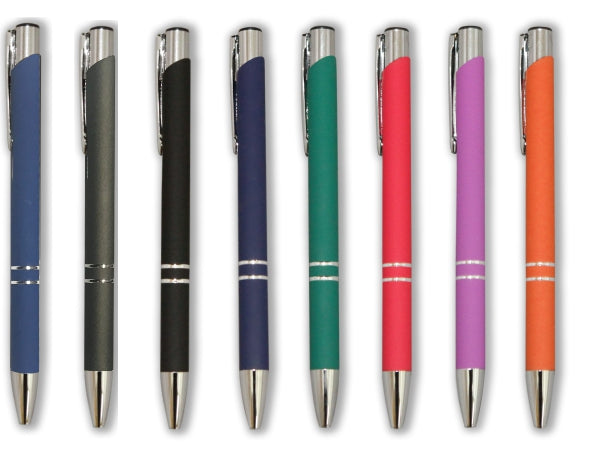 Rubber Coated Metal Pens - JP014R