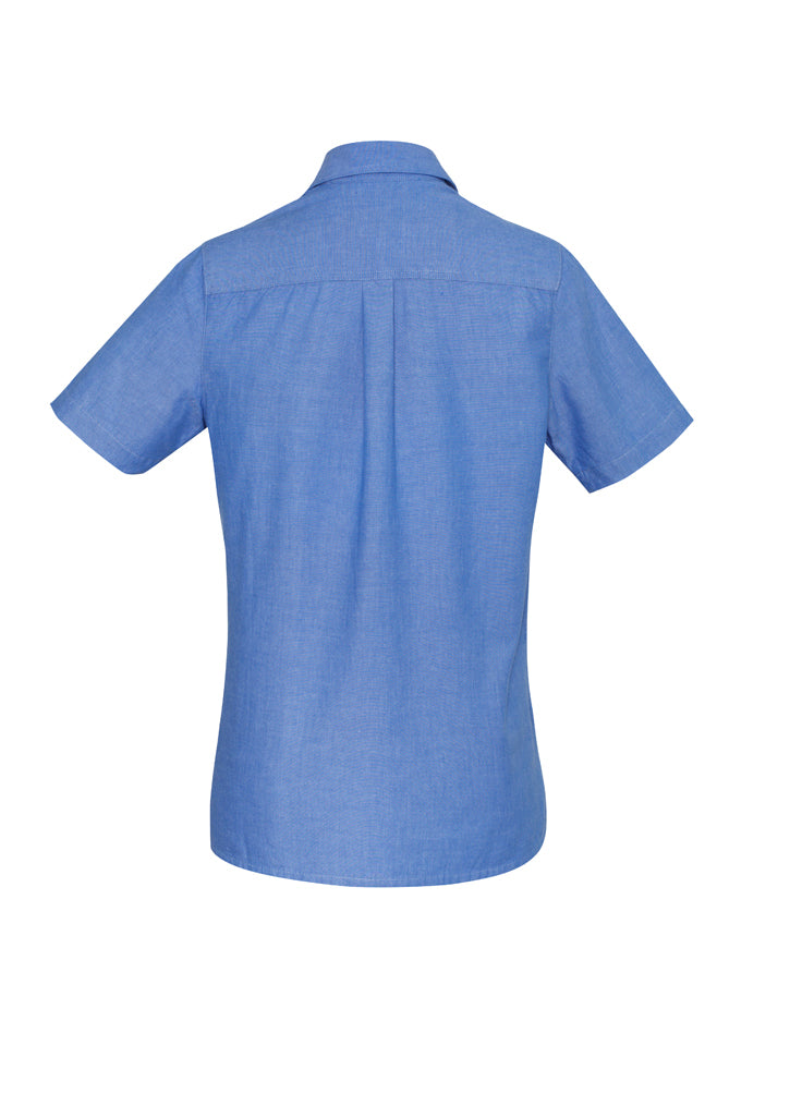 Ladies Wrinkle Free Chambray Short Sleeve Shirt - LB6200