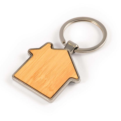 House Bamboo Zinc Keytag - LL3522