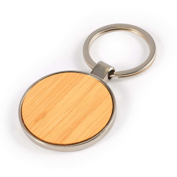 Circle Bamboo Zinc Keytag - LL3524