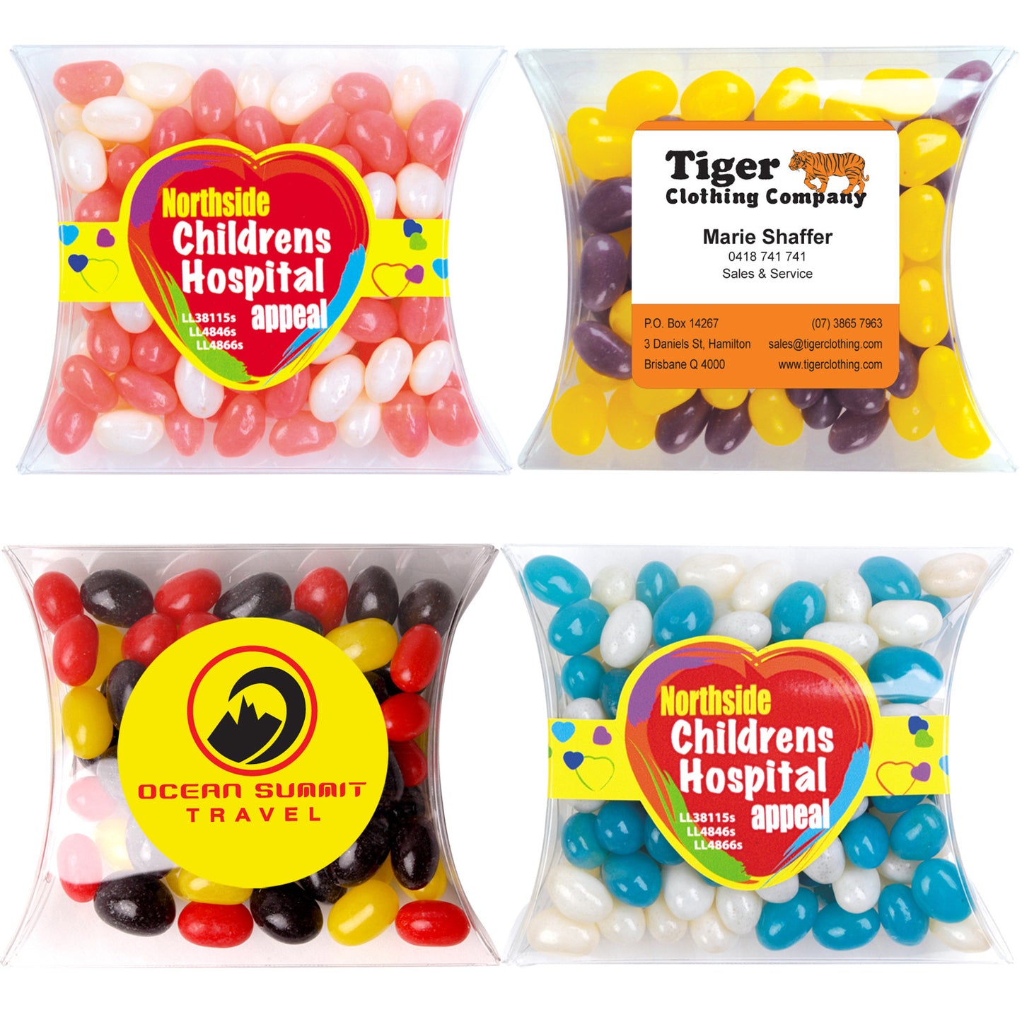 Corporate Colour Mini Jelly Beans in Pillow Pack - LL4866