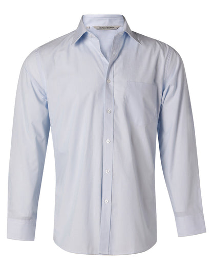 Men's Fine Stripe Long Sleeve Shirt - M7212