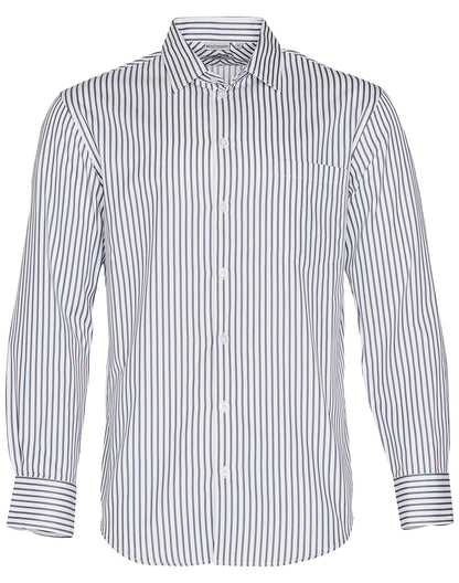 Men's Executive Sateen Stripe Long Sleeve Shirt - M7310L