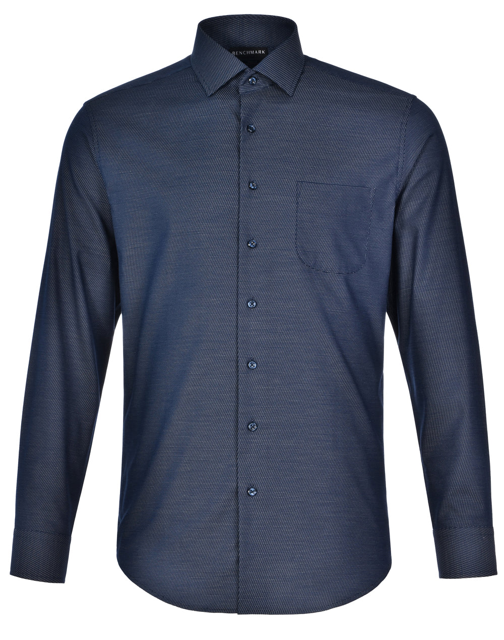 MENS ASCOT LONG SLEEVE DOT JACQUARD STRETCH SHIRT - M7400L