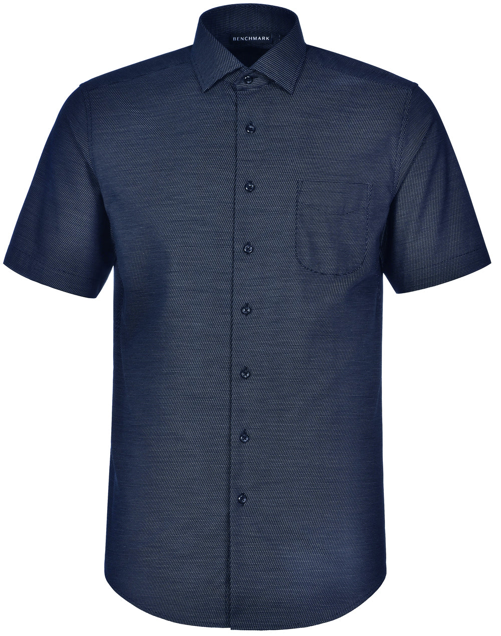MENS ASCOT SHORT SLEEVE DOT JACQUARD STRETCH SHIRT - M7400S