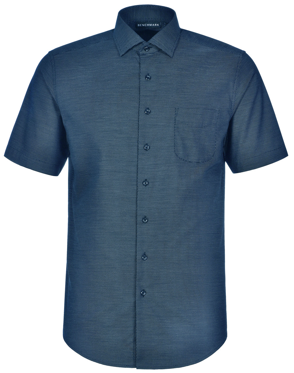 MENS ASCOT SHORT SLEEVE DOT JACQUARD STRETCH SHIRT - M7400S