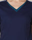 LADIES V-NECK CONTRAST TRIM SCRUB TOP - M7660