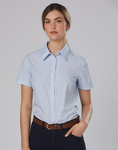Women's Fine Stripe Short Sleeve Shirt - M8211