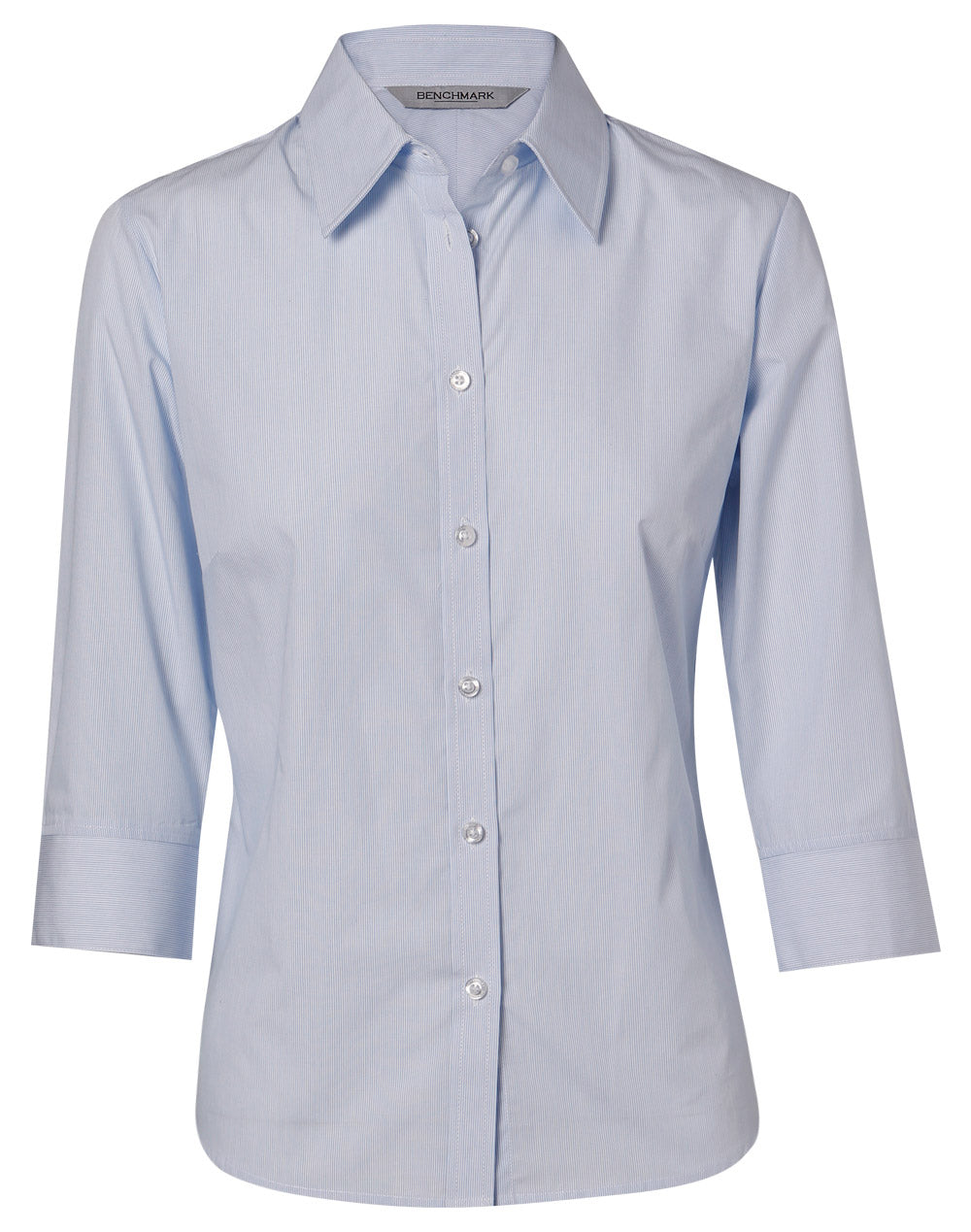 Women's Fine Stripe 3/4 Sleeve Shirt - M8213